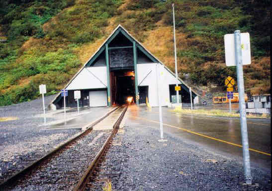 East portal of Whittier Tunnel