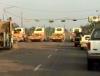 Hulchur trucks block street!!